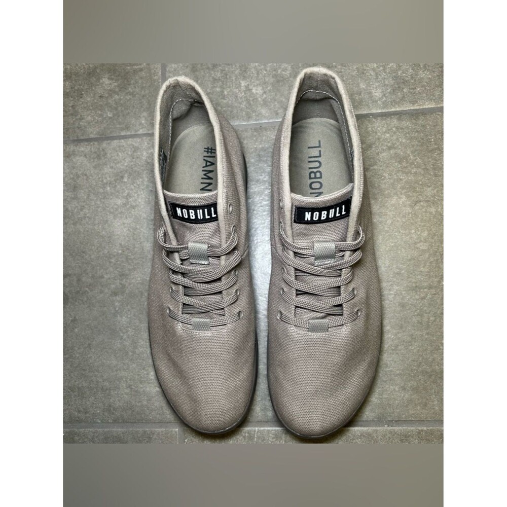 NOBULL Neutral Mid Canvas Trainers Lace Up Athletic Sneakers Men’s Shoe Size 11 - Picture 2 of 10